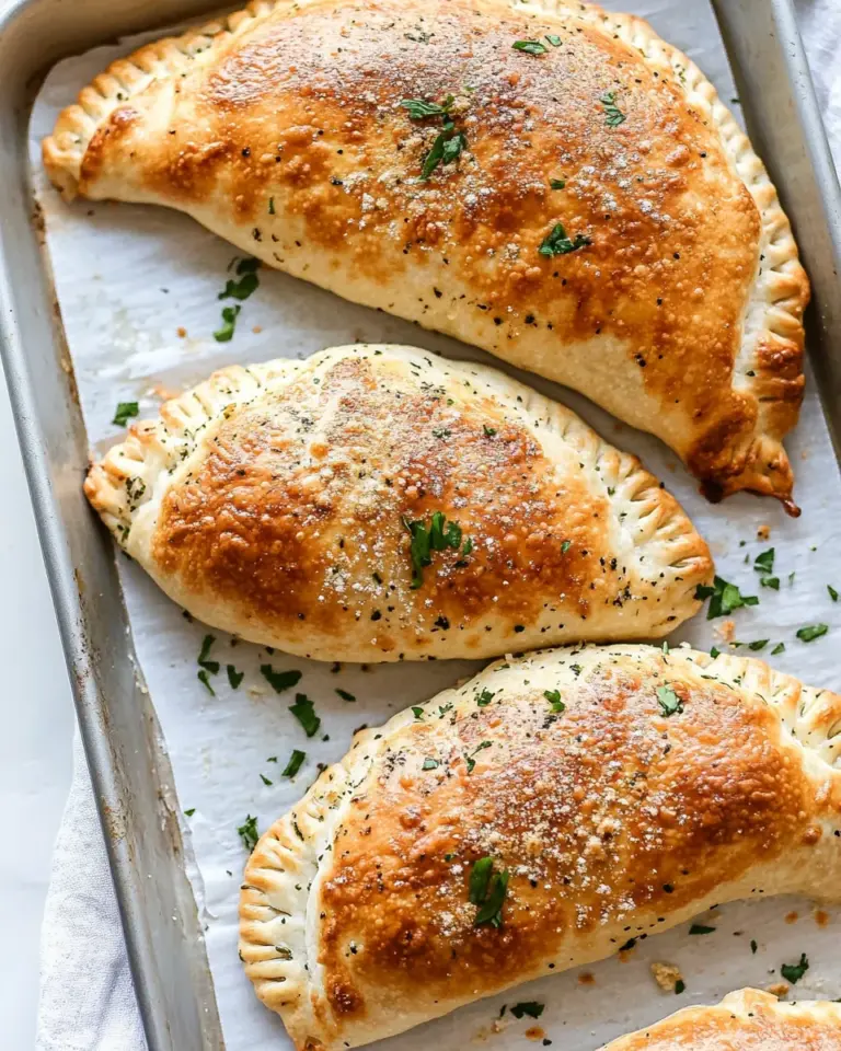 Homemade Golden-Baked Homemade Calzones photo