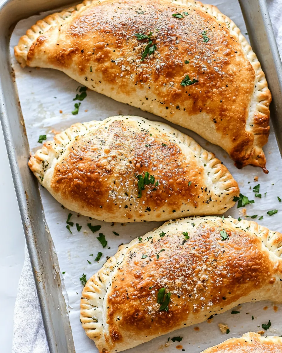 Homemade Golden-Baked Homemade Calzones photo
