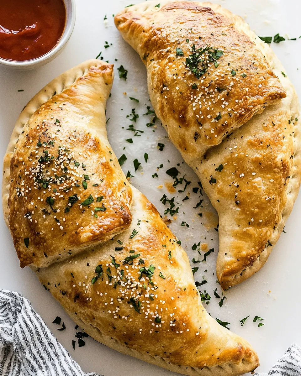 Savory Golden-Baked Homemade Calzones dish photo
