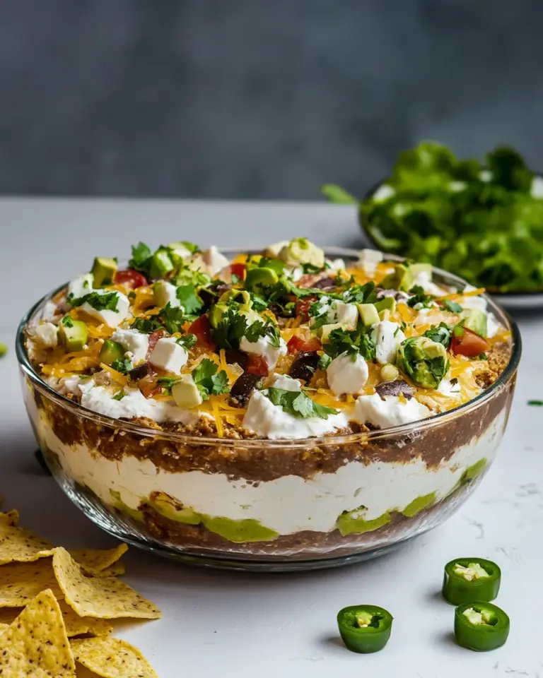 Delicious Grannys 7 Layer Dip. shot