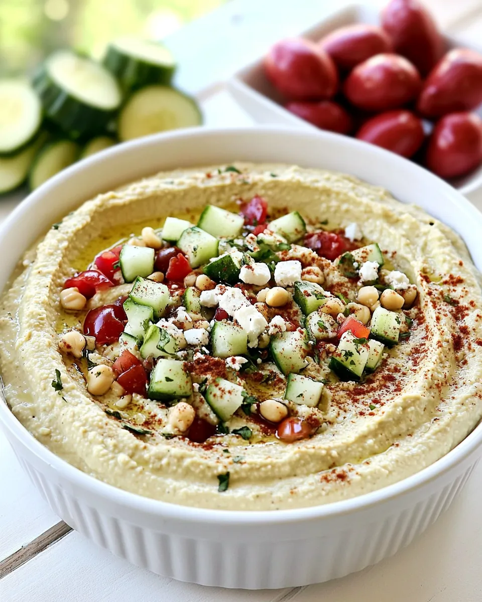 Savory Greek Layered Hummus shot