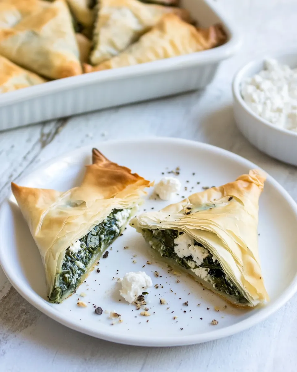Easy Greek Spinach Triangles recipe photo