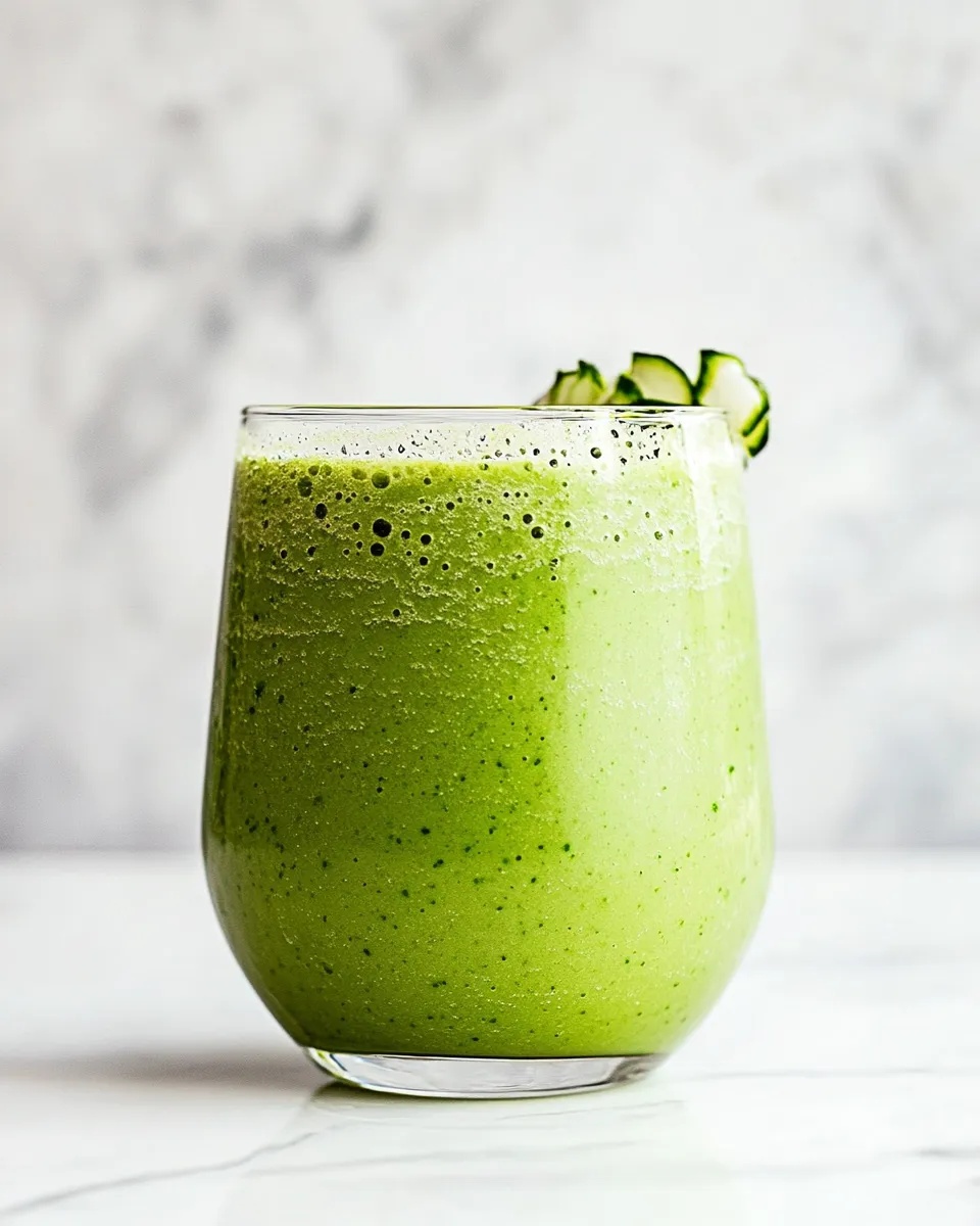 Delicious Green Smoothie (aka Green Monster) food shot