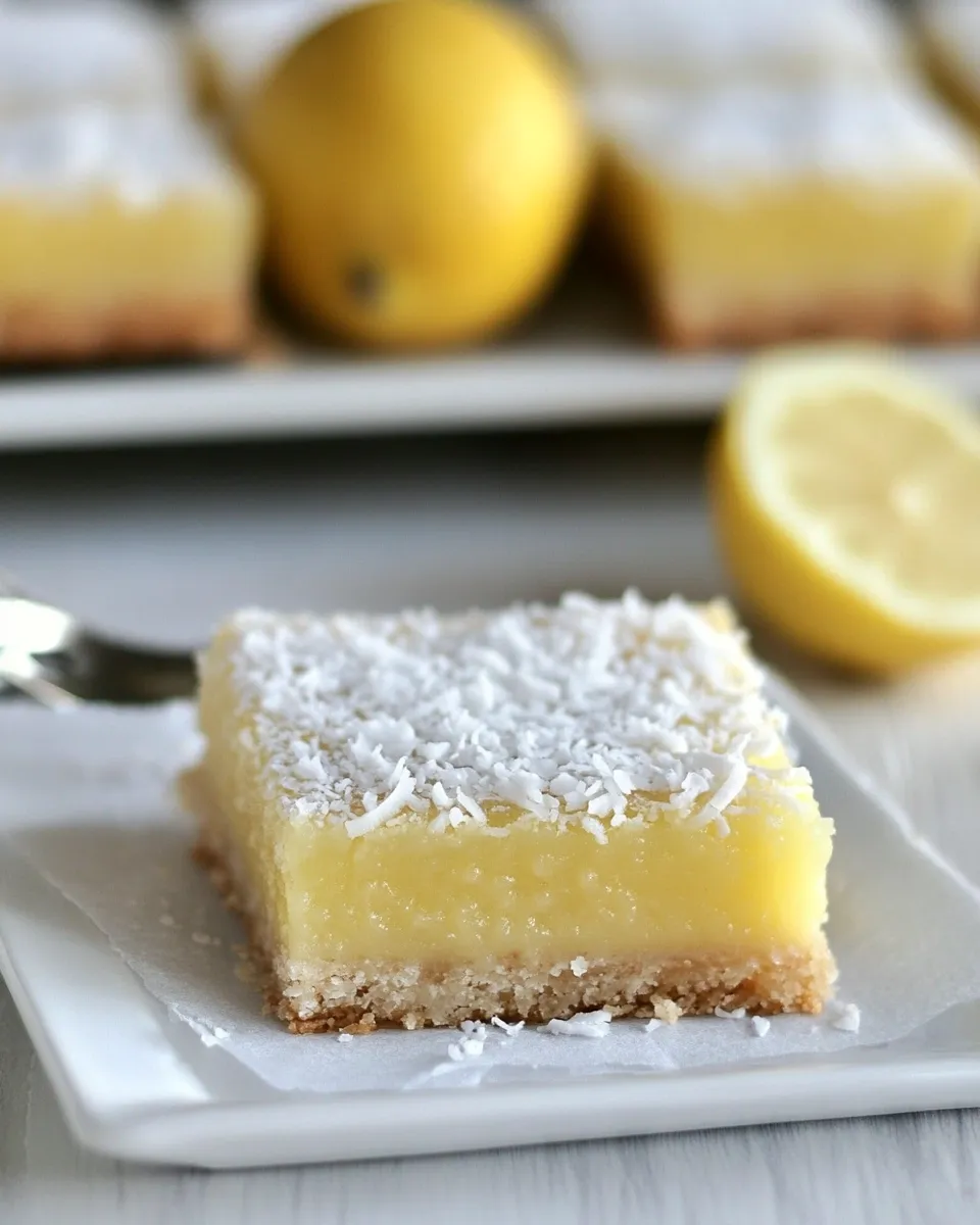 Easy Guest Post: Coconut Lemon Squares recipe photo