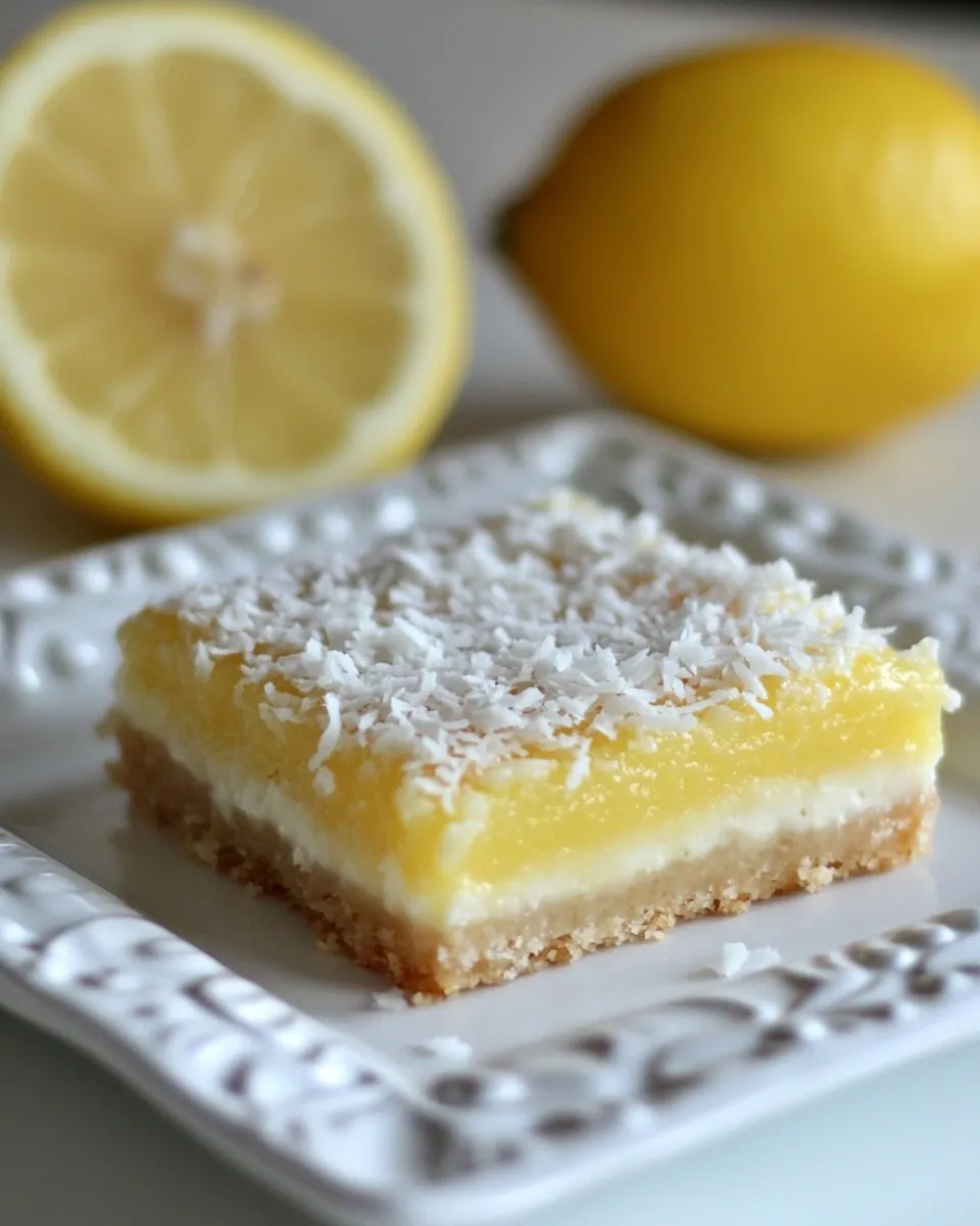 Delicious Guest Post: Coconut Lemon Squares shot