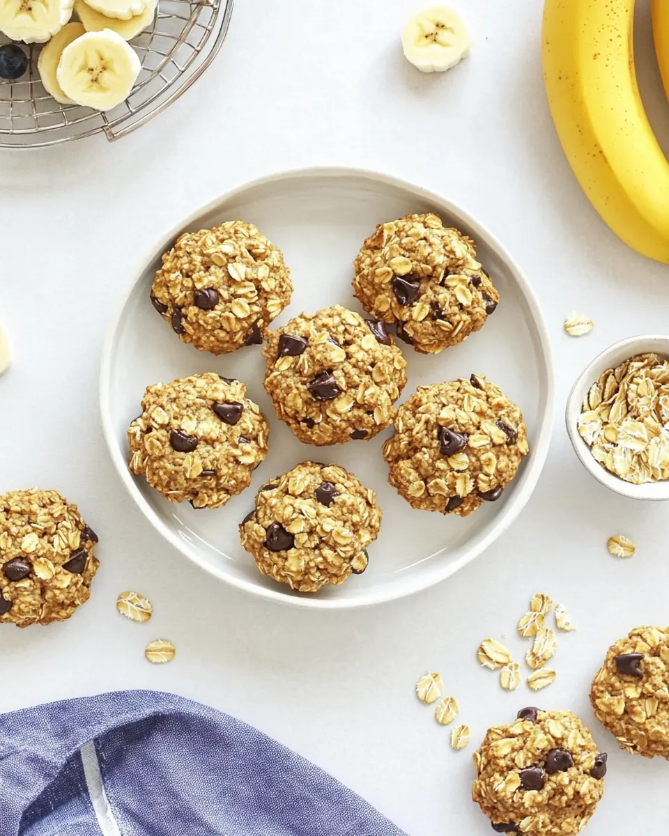 Homemade Healthy Banana Oatmeal Breakfast Cookies photo