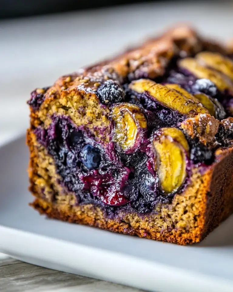 Homemade Healthy Blueberry Banana Bread photo