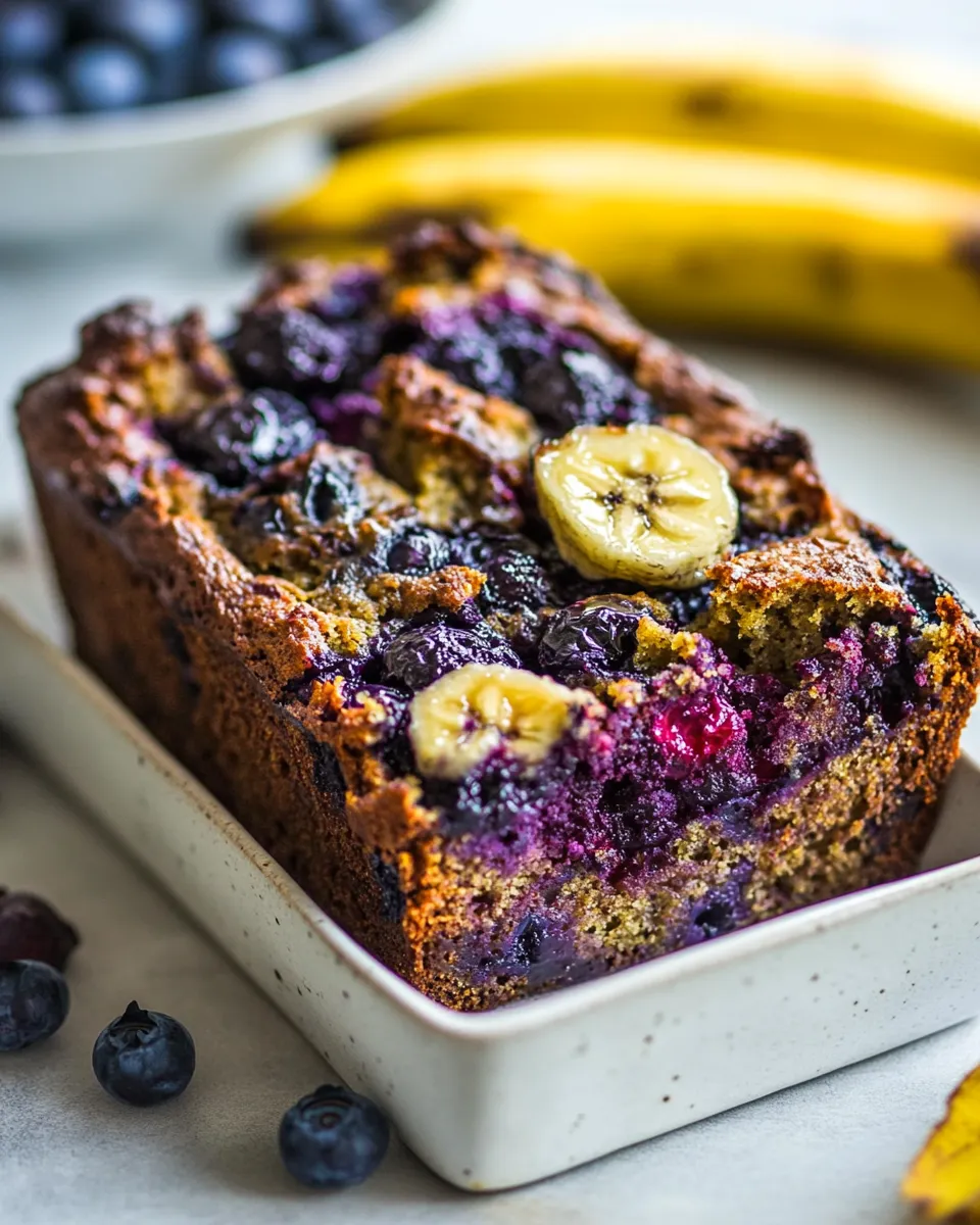 Classic Healthy Blueberry Banana Bread image