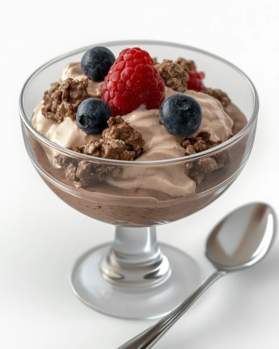 Homemade Healthy Chocolate Breakfast Sundae photo