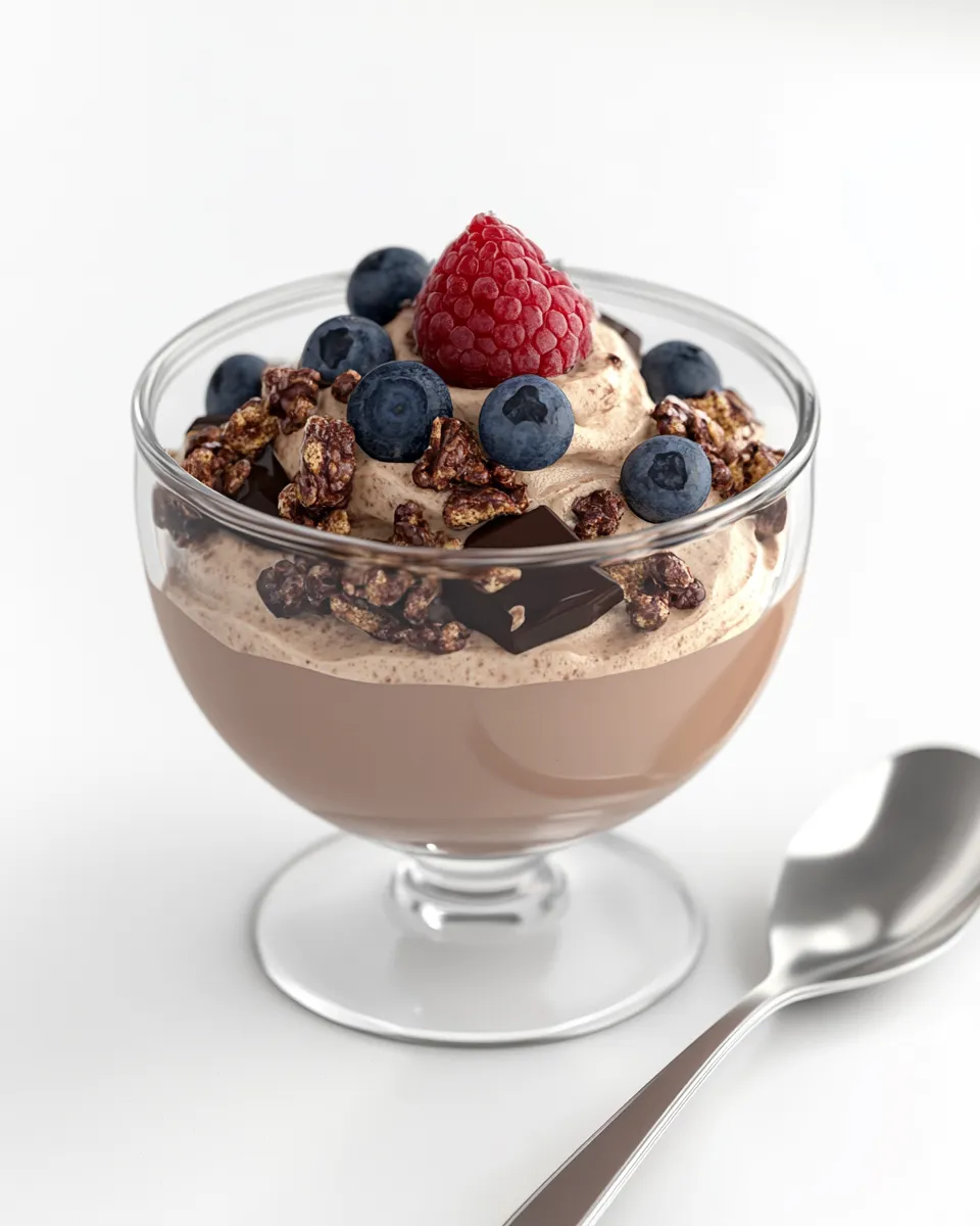 Delicious Healthy Chocolate Breakfast Sundae image