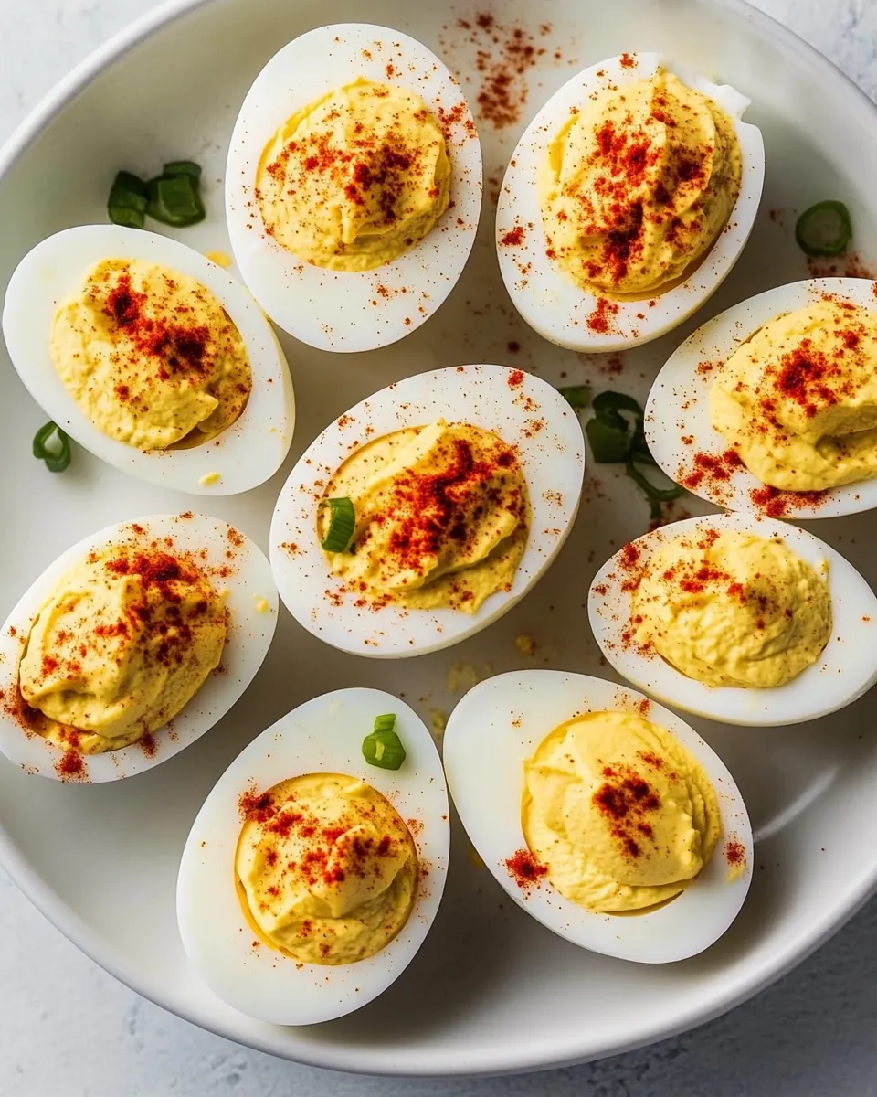Homemade Healthy Deviled Eggs With Greek Yogurt photo