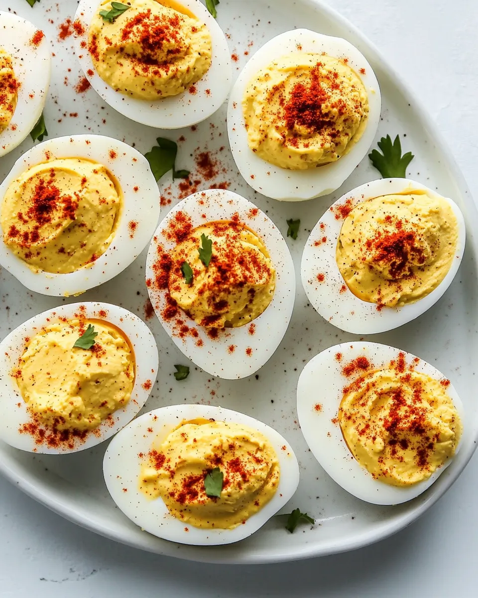 Classic Healthy Deviled Eggs With Greek Yogurt image