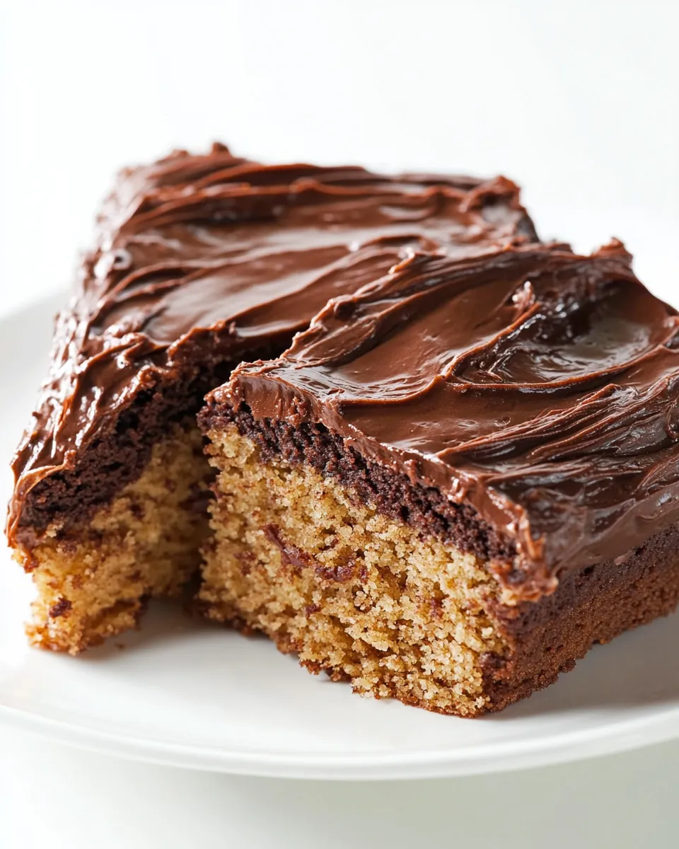 Delicious Healthy Whole Wheat Banana Cake with Creamy Greek Yogurt Chocolate Frosting image
