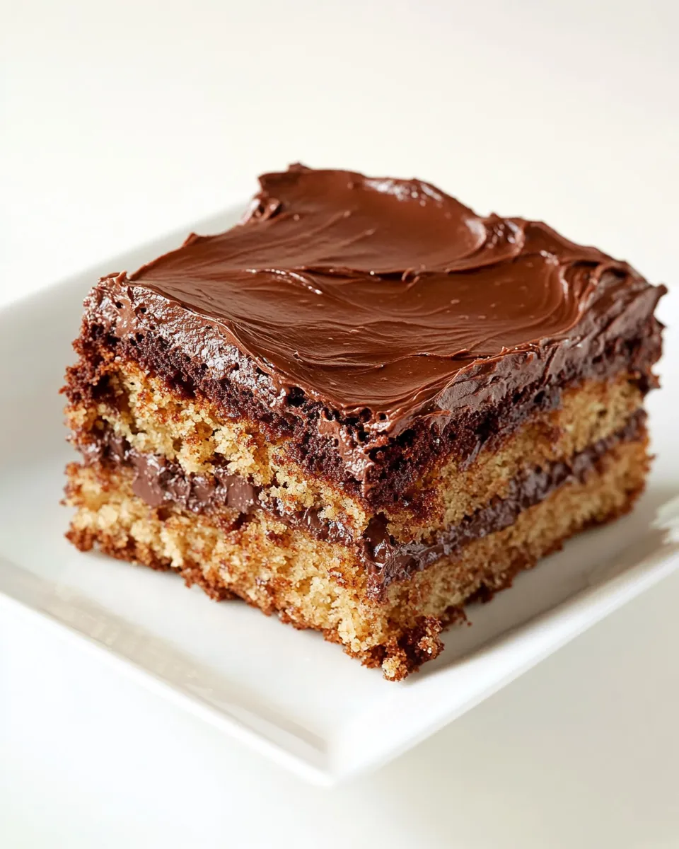 Easy Healthy Whole Wheat Banana Cake with Creamy Greek Yogurt Chocolate Frosting recipe image