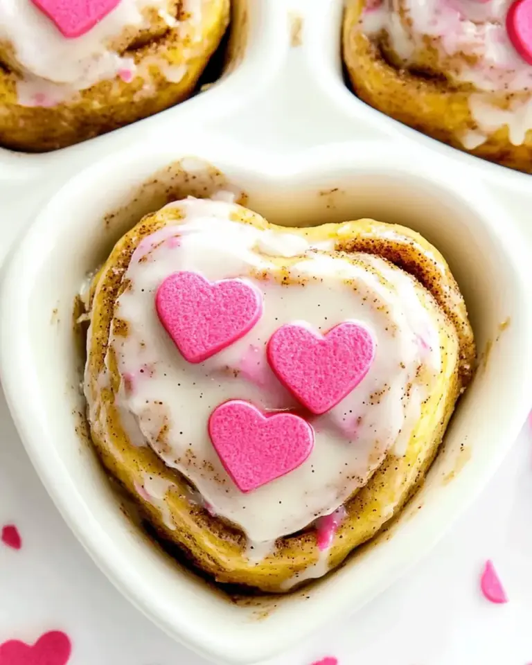 Homemade Heart Shaped Cinnamon Rolls photo