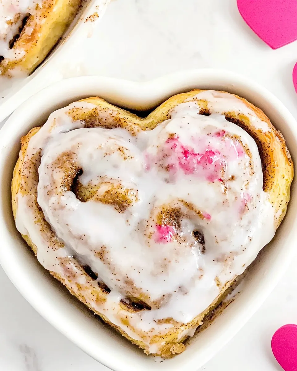 Delicious Heart Shaped Cinnamon Rolls image