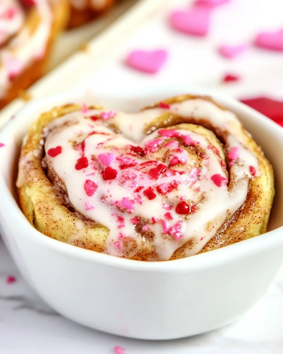 Easy Heart Shaped Cinnamon Rolls recipe photo