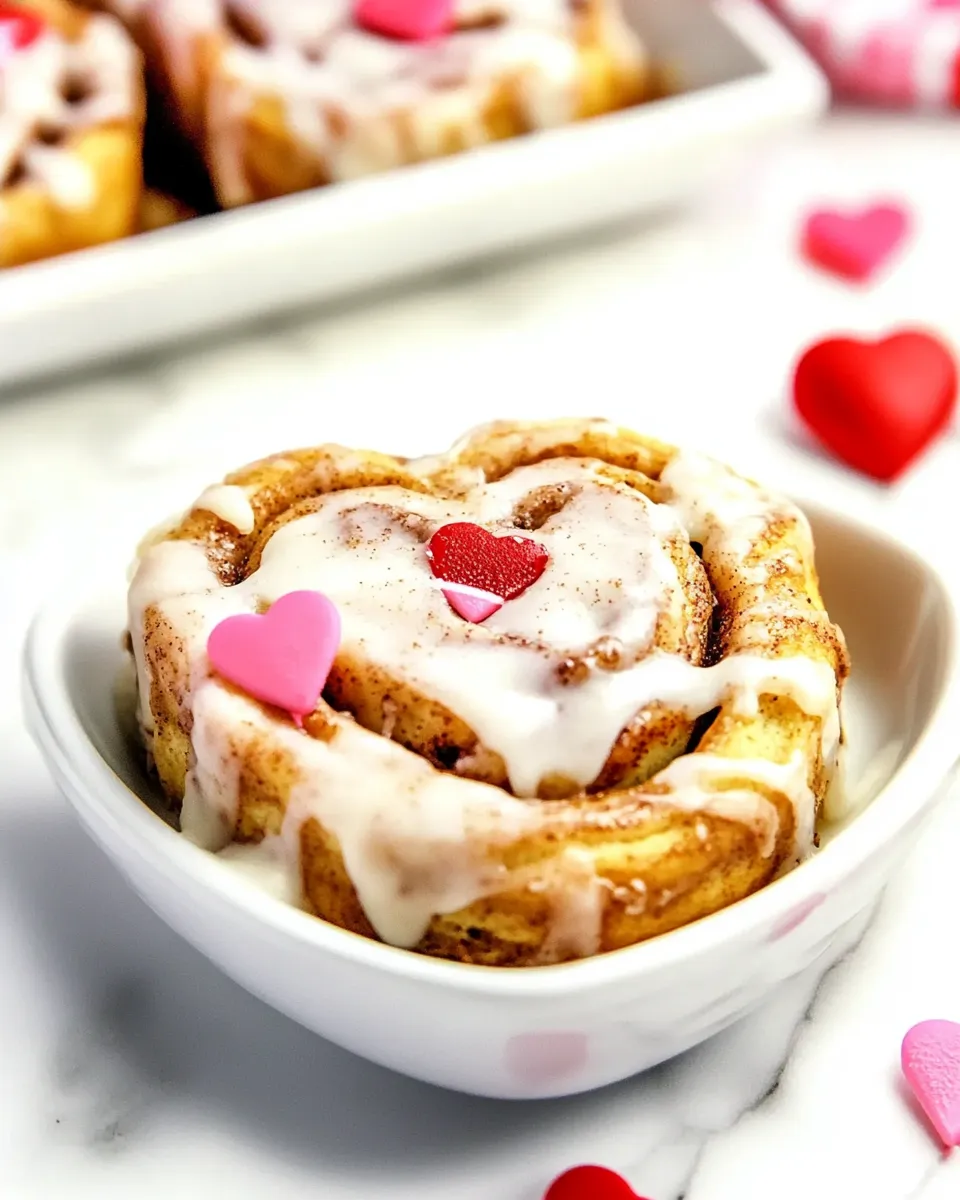 Sweet Heart Shaped Cinnamon Rolls dish photo