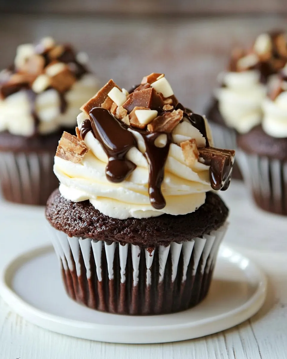 Classic Heath Bar Cupcakes image