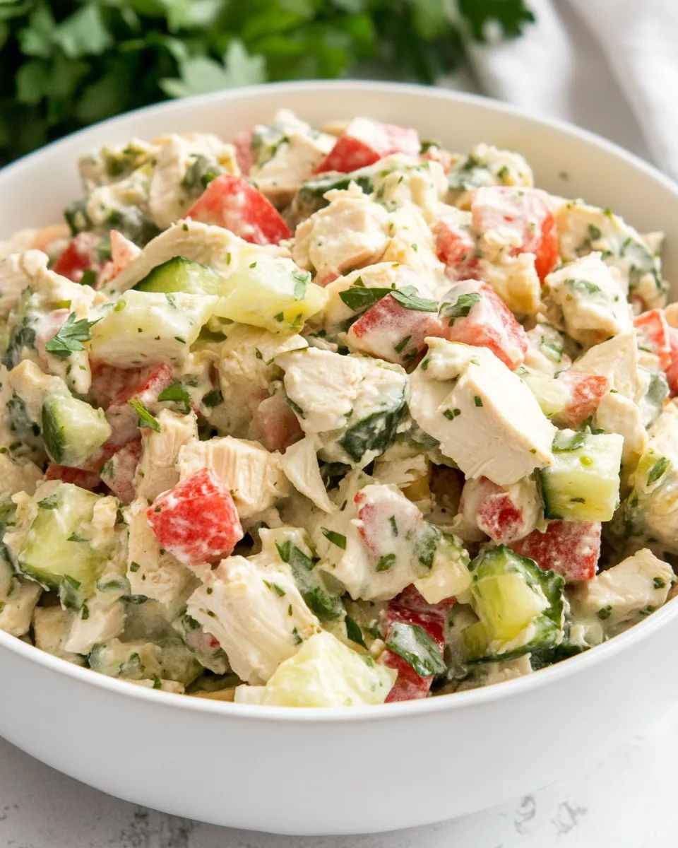 Delicious Holiday Chicken Salad shot