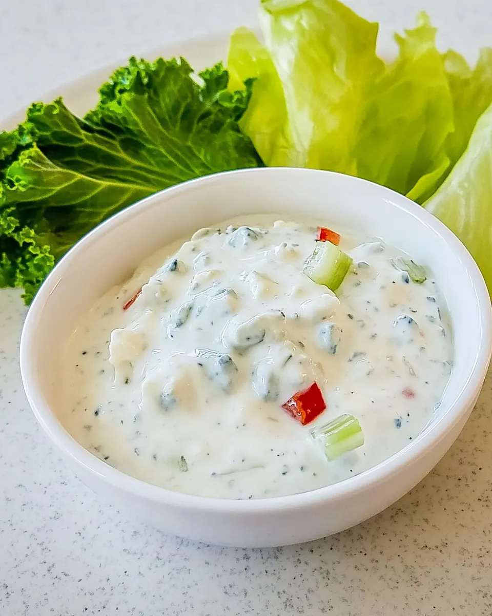 Savory Homemade Chart House Blue Cheese Dressing shot