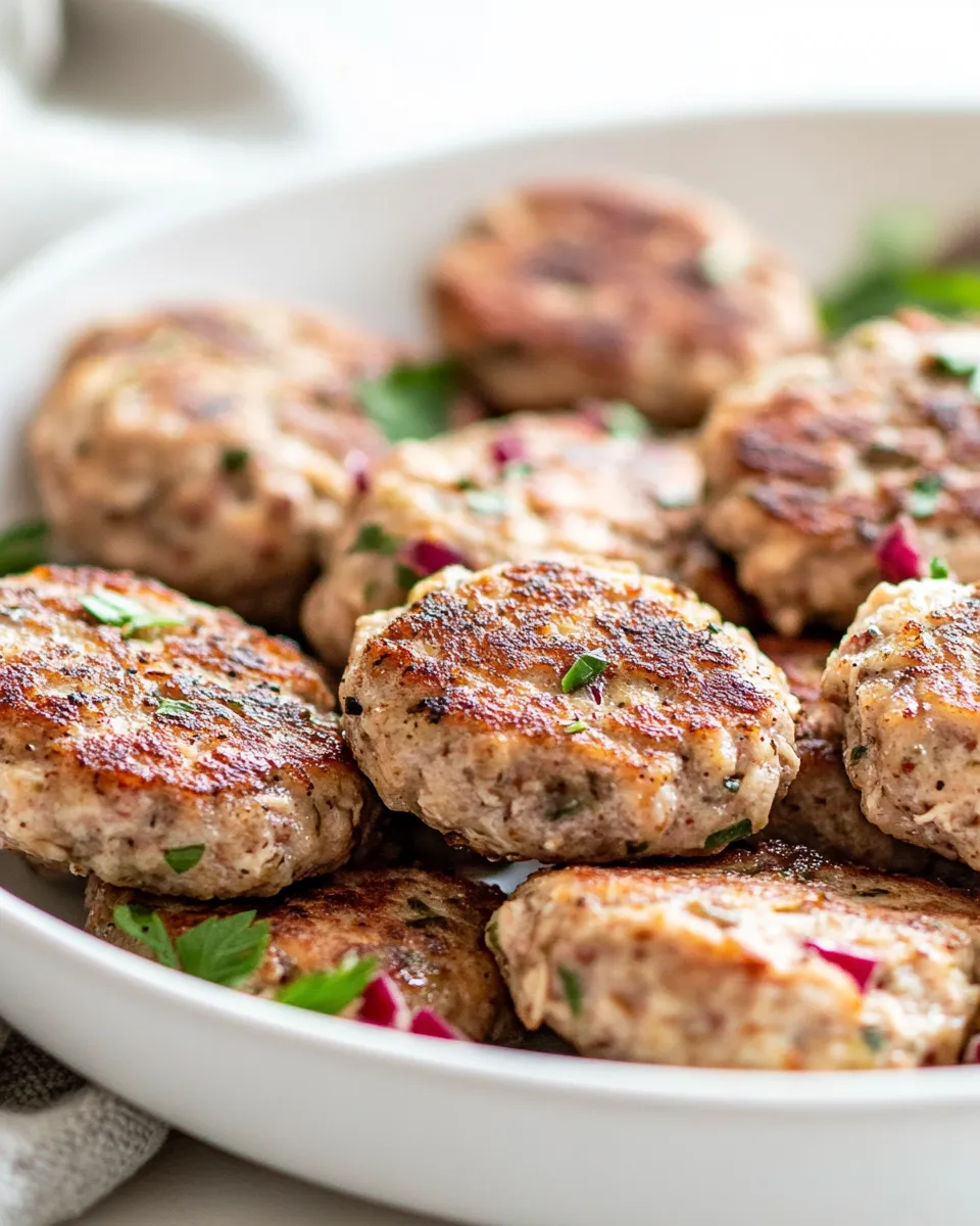 Savory Homemade Chicken Sausage Patties image