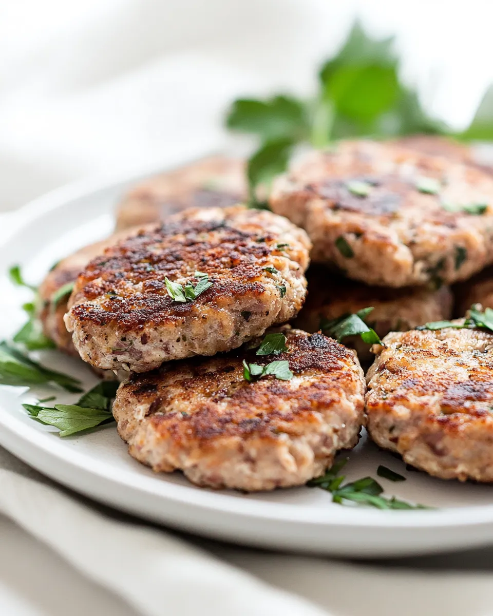 Easy Homemade Chicken Sausage Patties shot