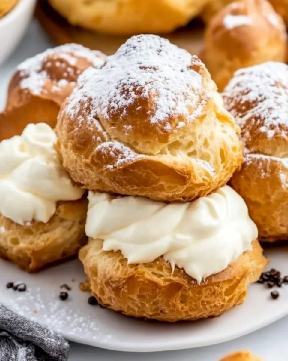 Tasty Homemade Cream Puffs shot