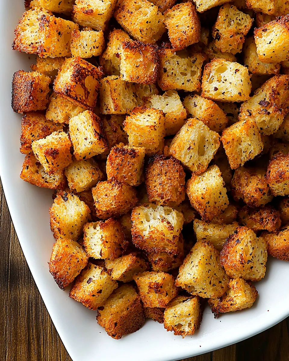 Delicious Homemade Croutons with Garlic Butter image
