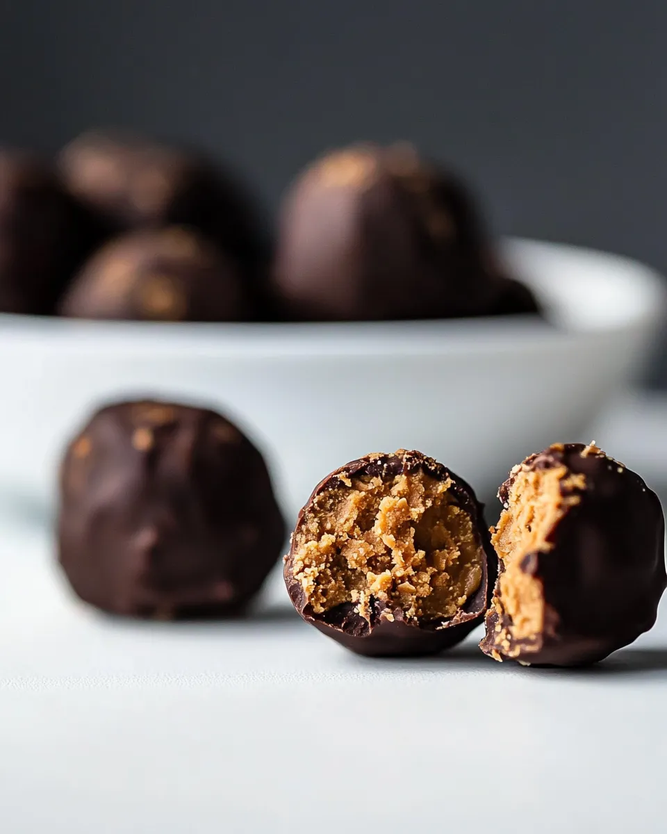 Delicious Homemade Peanut Butter Cup Truffles shot