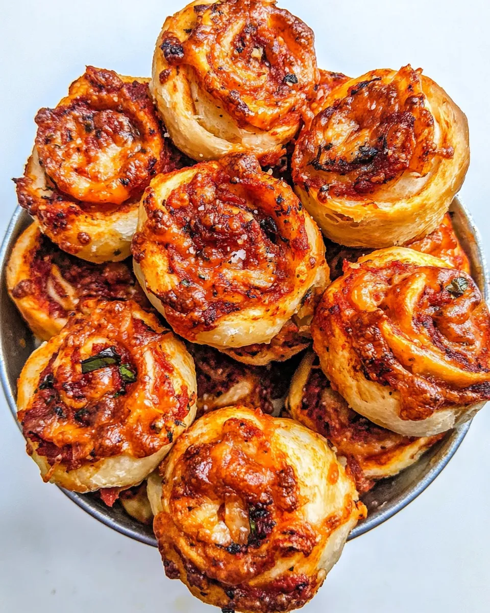 Quick Homemade Pizza Rolls shot