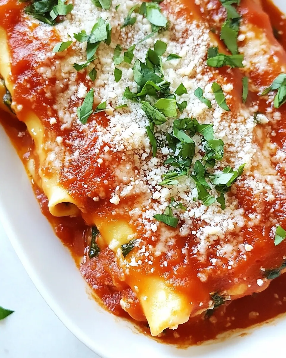 Homemade Spinach Manicotti photo