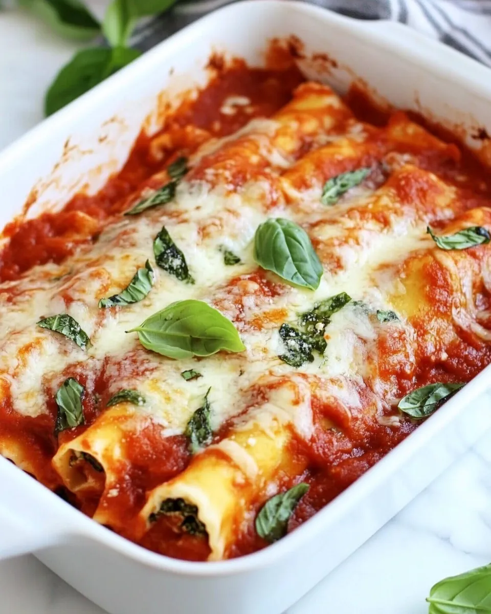 Healthy Homemade Spinach Manicotti picture