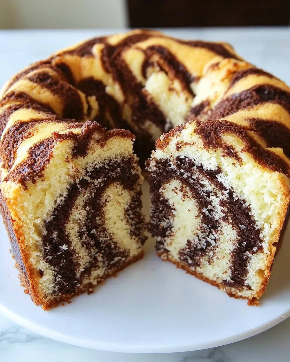 Easy How to Make Homemade Marble Cake recipe photo