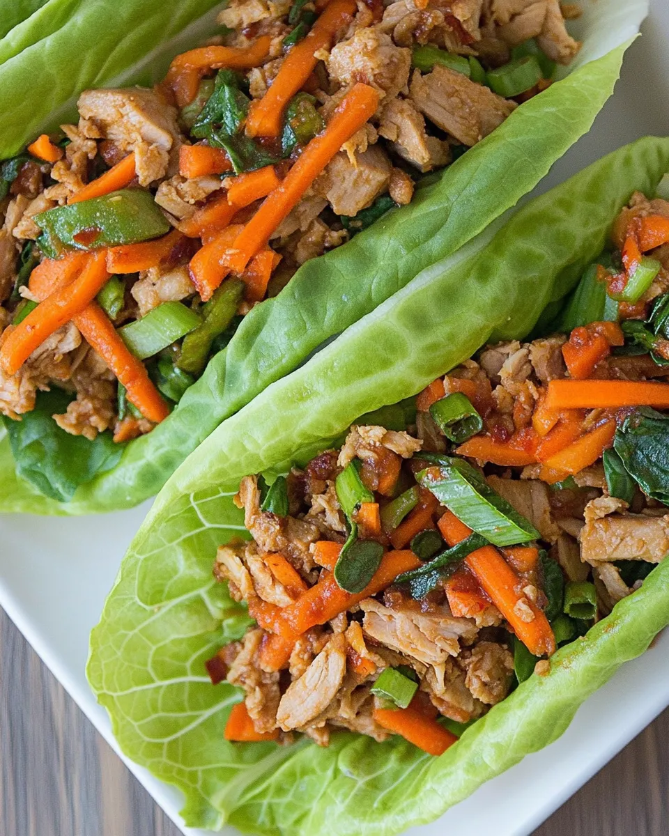 Healthy Instant Pot Asian Turkey Lettuce Wraps (Keto, Paleo) recipe photo