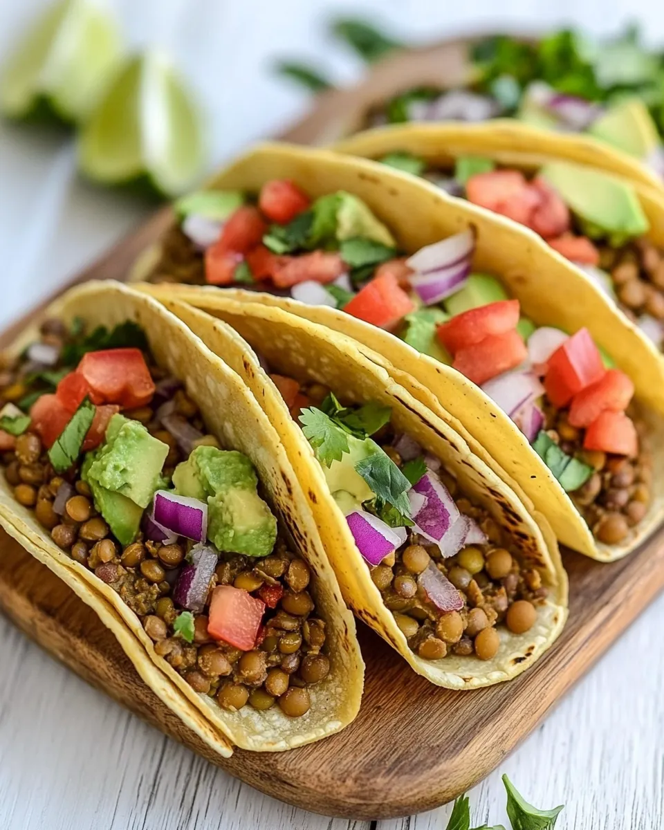 Quick Instant Pot Lentil Tacos shot