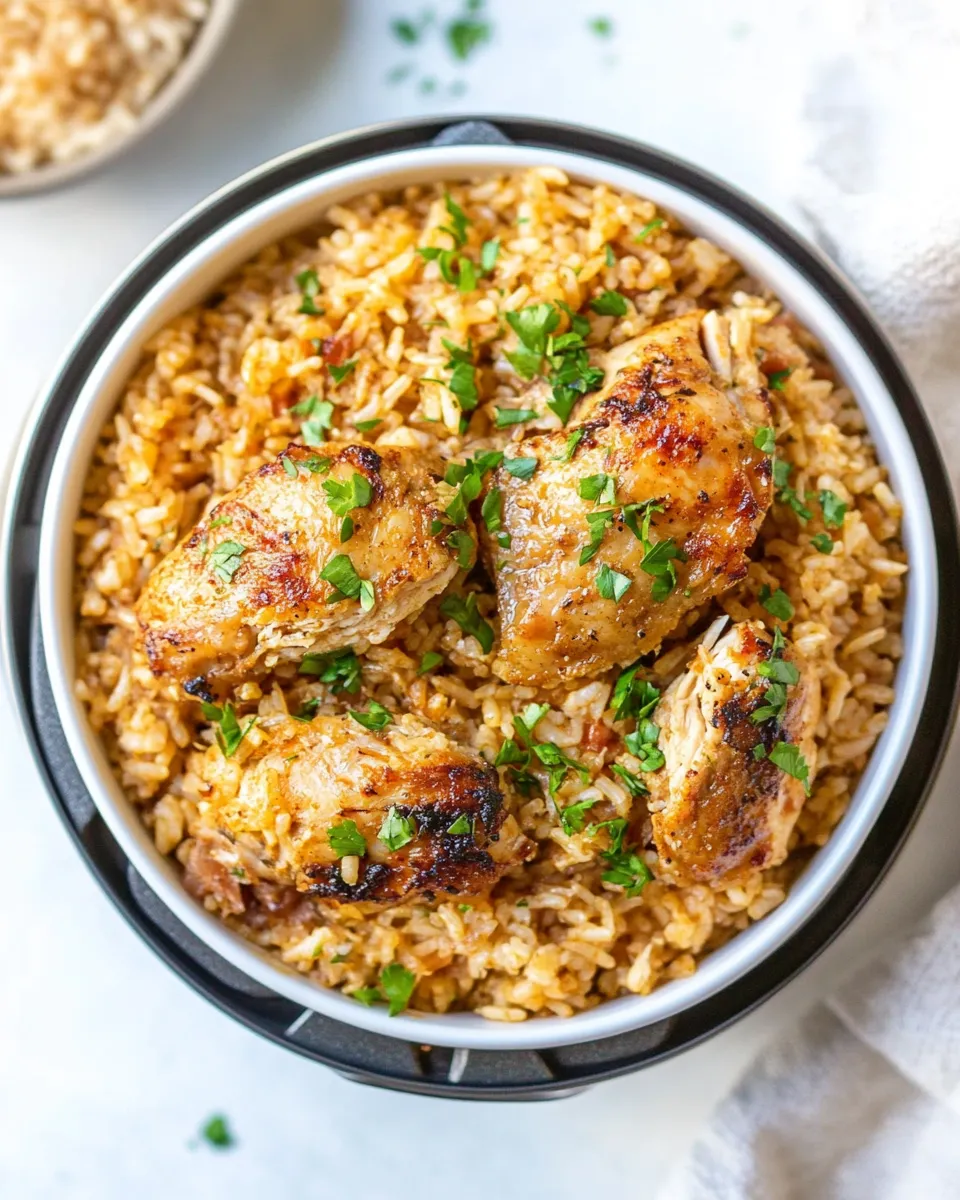Delicious Instant Pot Spanish Rice with Chicken recipe image