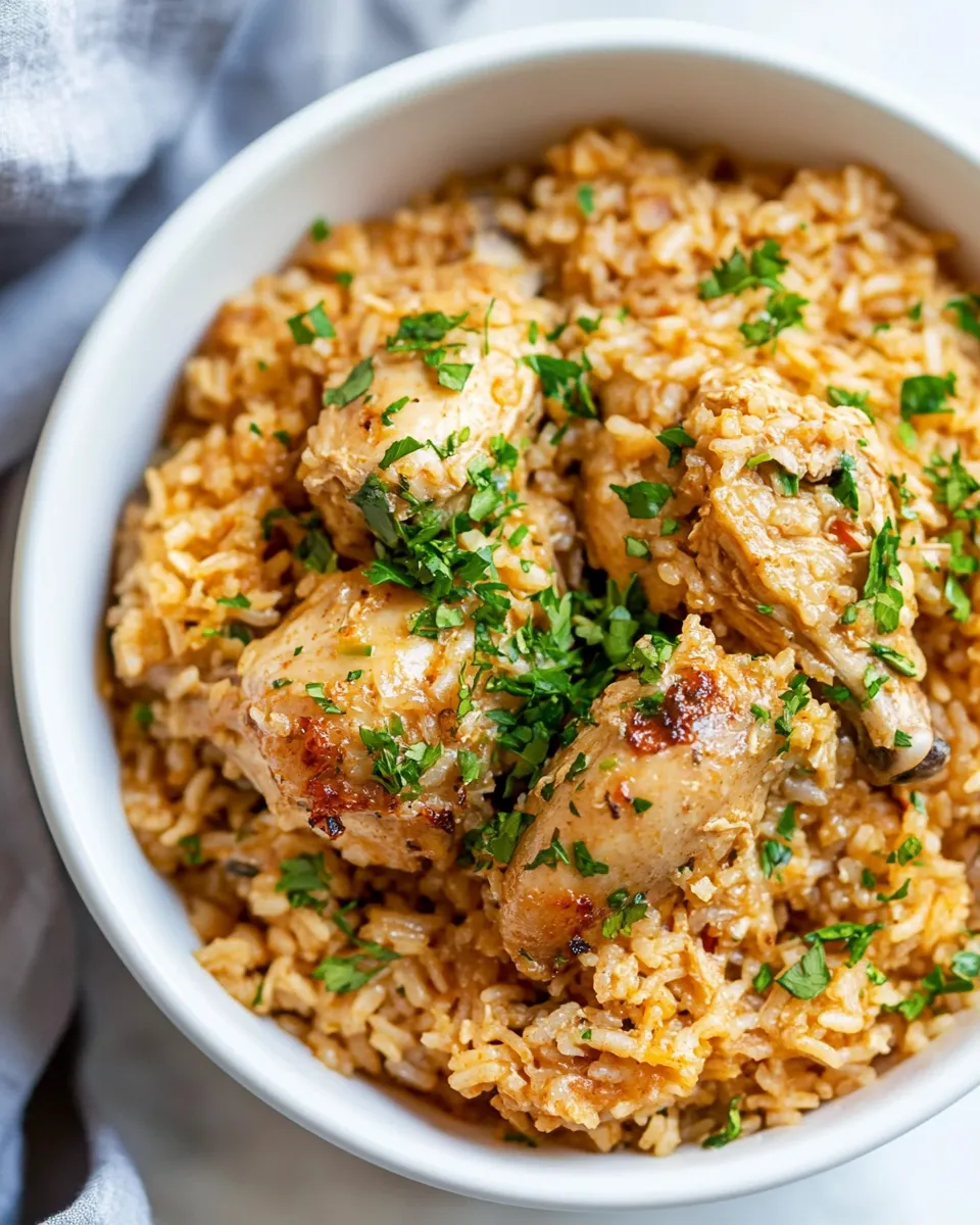 Quick Instant Pot Spanish Rice with Chicken dish photo