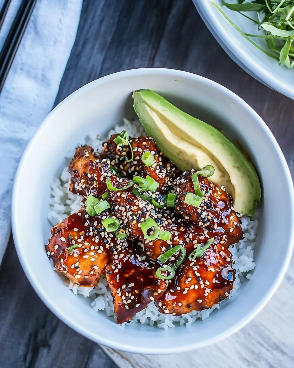 Savory Instant Pot Sticky Korean Chicken. food shot