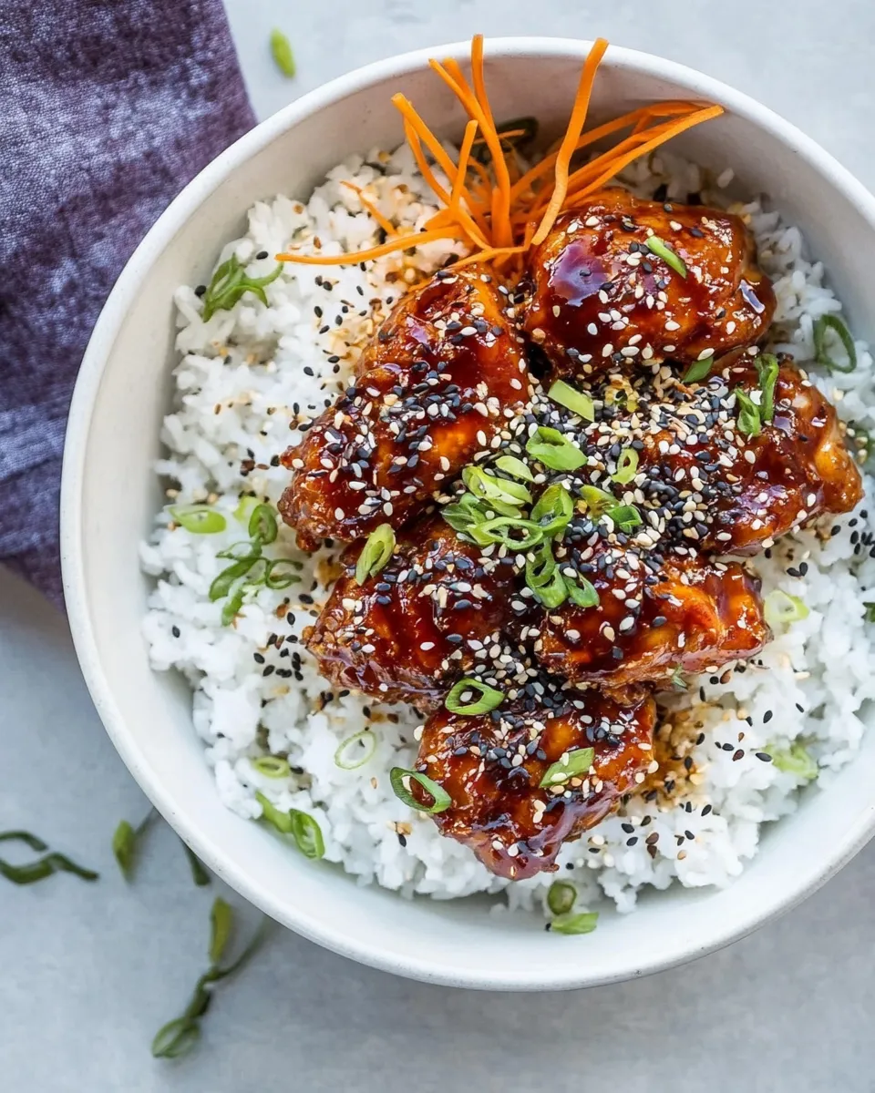 Tasty Instant Pot Sticky Korean Chicken. shot