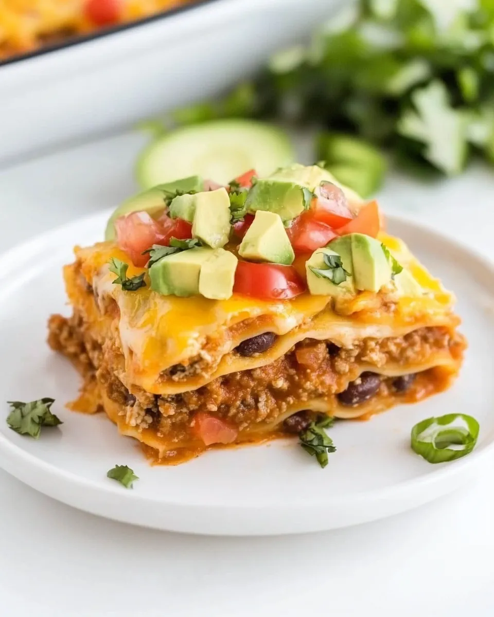 Savory Instant Pot Taco Lasagna shot