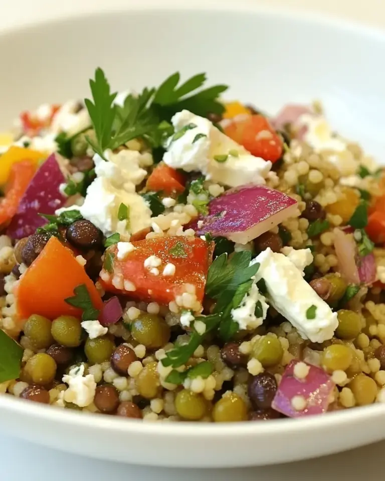 Easy Israeli Couscous & Green Lentil Salad photo