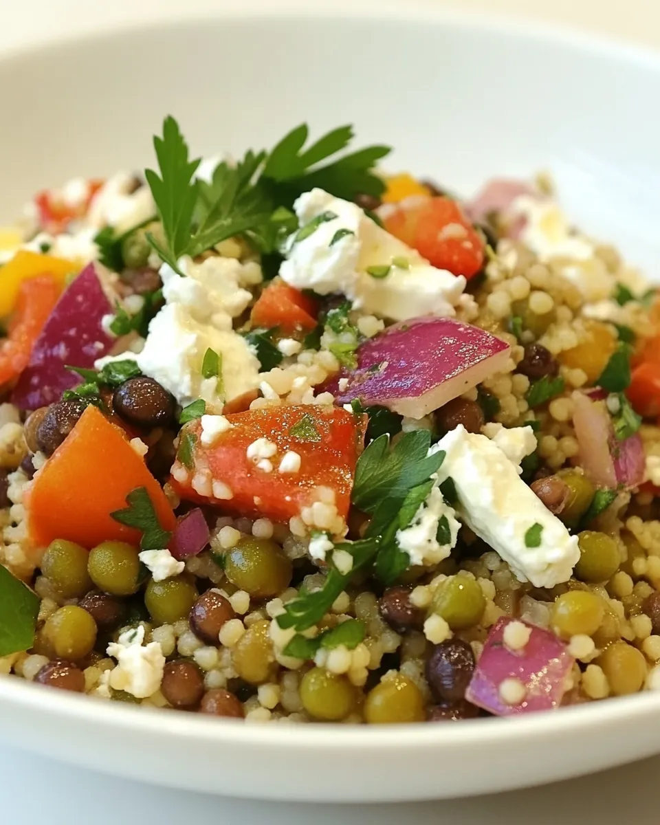 Easy Israeli Couscous & Green Lentil Salad photo