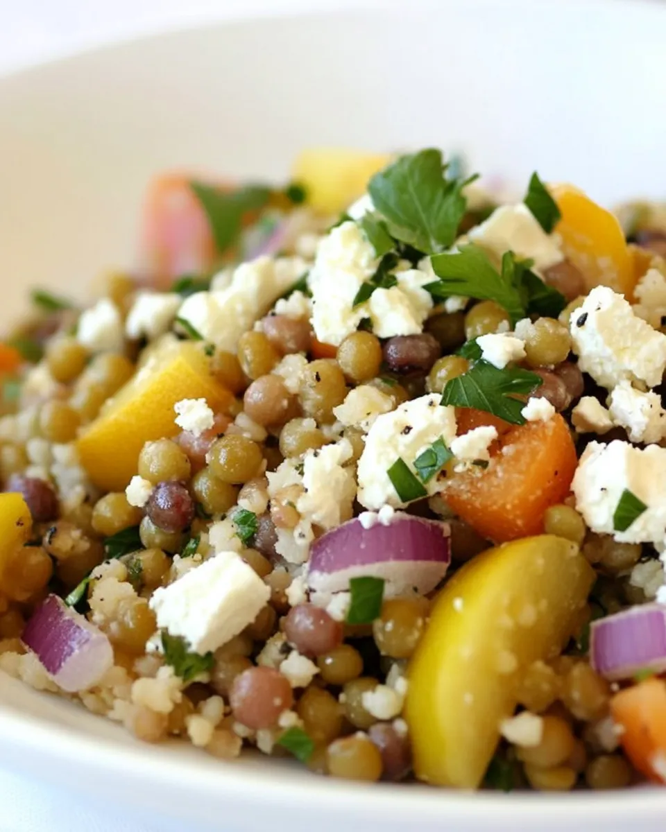 Healthy Israeli Couscous & Green Lentil Salad recipe photo