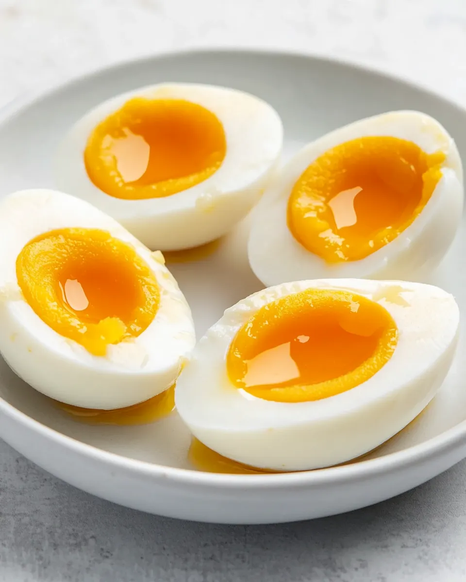 Easy Jammy Eggs food shot