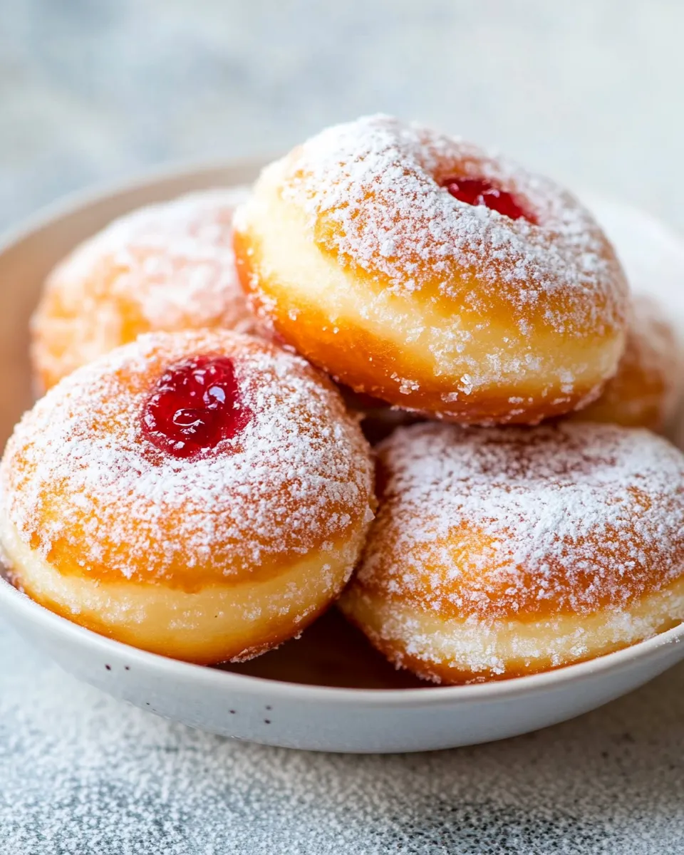 Delicious Jelly and Custard Doughnuts shot