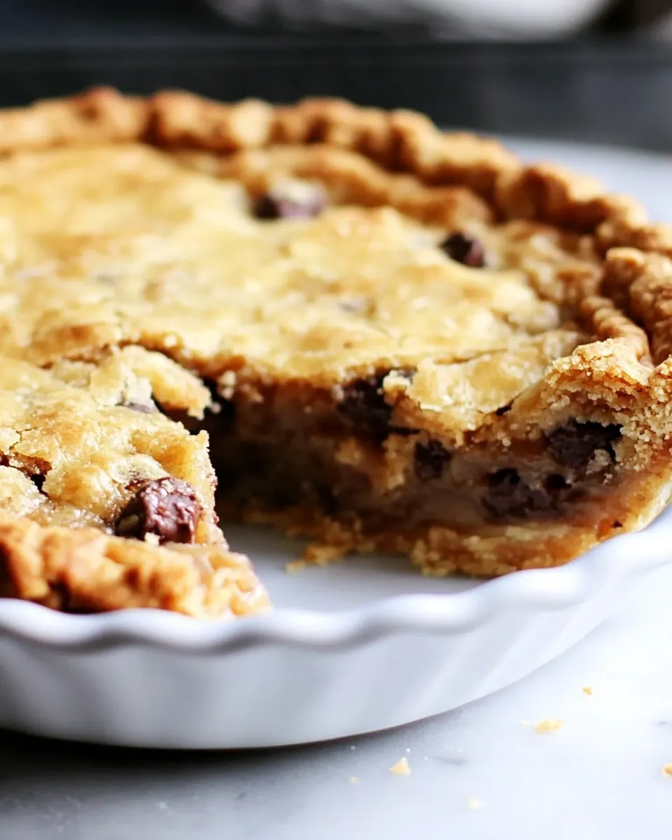 Homemade KKs Chocolate Chip Cookie Pie Recipe photo