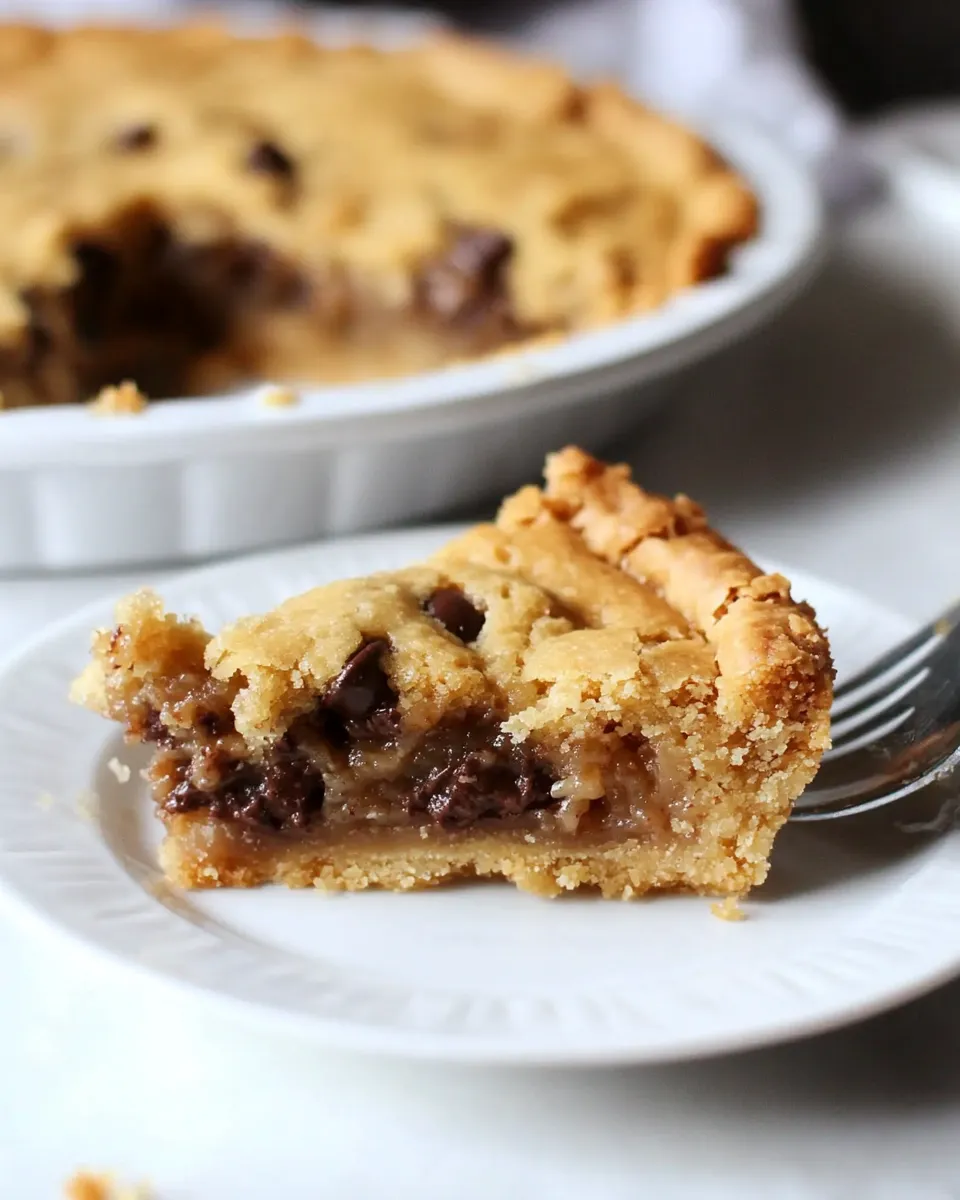 Delicious KKs Chocolate Chip Cookie Pie Recipe dish photo