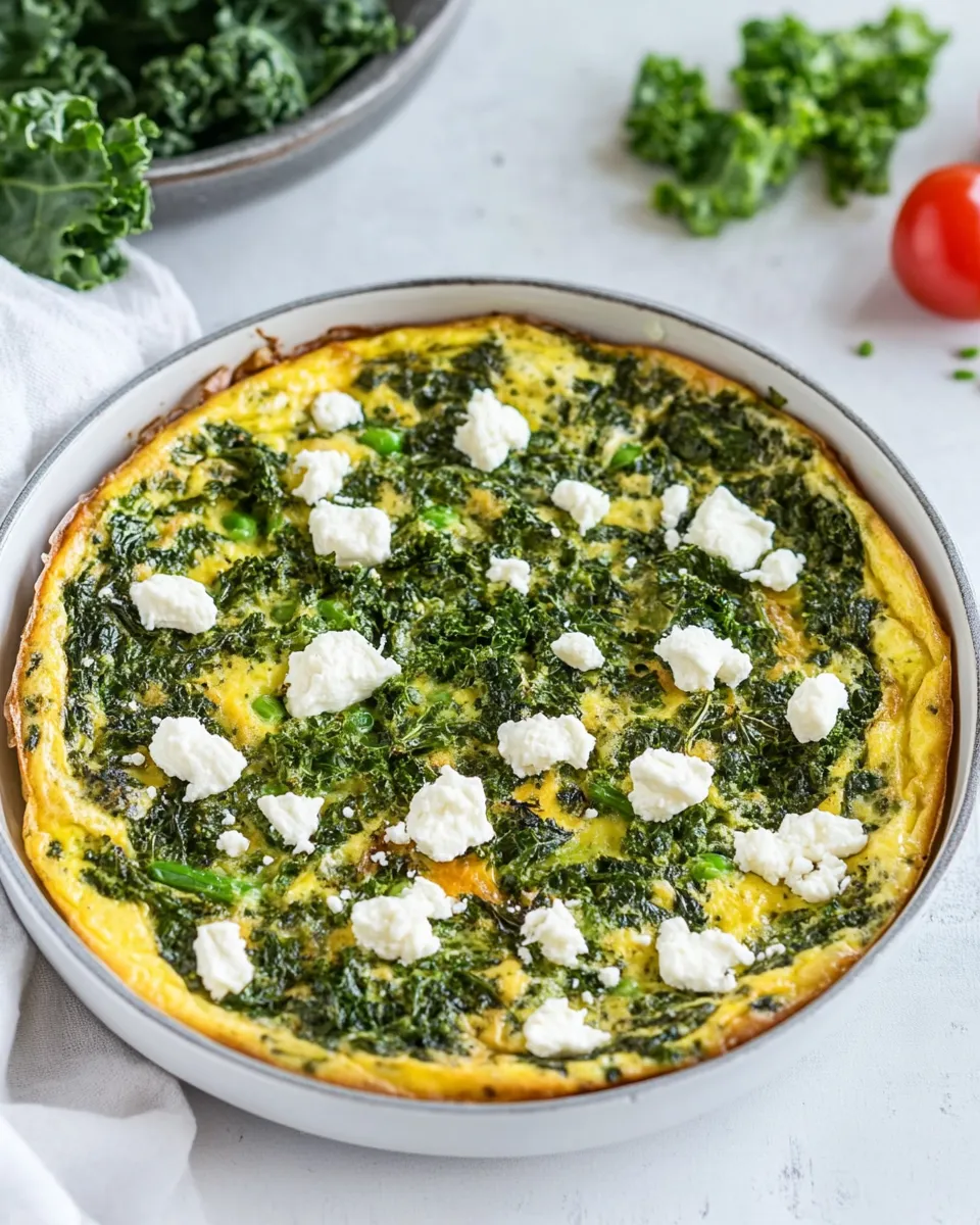 Homemade Kale and Goat Cheese Frittata photo