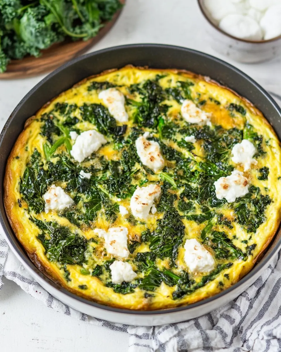 Easy Kale and Goat Cheese Frittata recipe photo